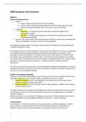 Samenvatting  European Law (RGBUIER003) - week 1 t/m 8