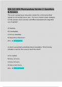 BSN 315 HESI Pharmacology Exam&colon;BSN 315&colon;BSN 315 HESI&colon;BSN 315 HESI Exam&colon;BSN 315 HESI Pharmacology Exam Version 1&colon; BSN 315 HESI Pharmacology Version 2&colon; BSN 315 HESI Pharmacology Exam Study Guide&colon;uestions & Answers&semi; Updated A&plus; Guide Solutions