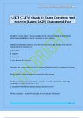 ASET CLTM &lpar;Stack 1&rpar; Exam Questions And Answers &vert;Latest 2025 &vert; Guaranteed Pass