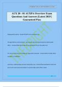 AUX 20 - 01 AUXPA Overview Exam Questions And Answers &vert;Latest 2025 &vert; Guaranteed Pass