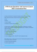 C954 Exam Questions And Answers &vert;Latest 2025 &vert; Guaranteed Pass