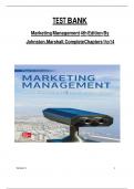 Test Bank for Marketing Management 4th Edition By Mark Johnston Greg Marshall