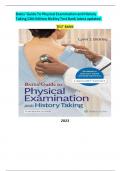 Test Bank &comma; Bates&rsquo; Guide To Physical Examination and History Taking 13th Edition Bickley COMPLETE GUIDE &lpar;ALL CHAPTERS COVERED&rpar; LATEST UPDATE 2025 REVISED EDITION GRADED A&plus;