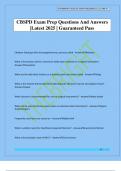 CBSPD Exam Prep Questions And Answers &vert;Latest 2025 &vert; Guaranteed Pass