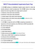 NBCOT Musculoskeletal Impairments Exam Prep Questions and Answers&lpar;2025&sol;2026&rpar;