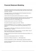 Financial Statement Modeling QUESTIONS AND CORRECT DETAILED ANSWERS 2025&sol;2026 &lpar;VERIFIED ANSWERS&rpar; &vert;ALREADY GRADED A&plus;&vert;&vert;BRAND NEW&excl;&excl;