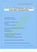 CLT LANA EXAM Questions And Answers &vert;Latest 2025 &vert; Guaranteed Pass
