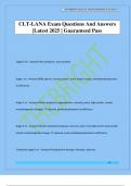 CLT-LANA Exam Questions And Answers &vert;Latest 2025 &vert; Guaranteed Pass