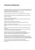Financial modeling test QUESTIONS AND CORRECT DETAILED ANSWERS 2025&sol;2026 &lpar;VERIFIED ANSWERS&rpar; &vert;ALREADY GRADED A&plus;&vert;&vert;BRAND NEW&excl;&excl;