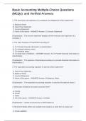 Basic Accounting Multiple-Choice Questions &lpar;MCQs&rpar;  and Verified Answers