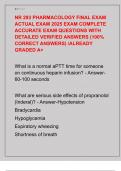 NR 293 PHARMACOLOGY FINAL EXAM  ACTUAL EXAM 2025 EXAM COMPLETE  ACCURATE EXAM QUESTIONS WITH  DETAILED VERIFIED ANSWERS &lpar;100&percnt;  CORRECT ANSWERS&rpar; &sol;ALREADY  GRADED A&plus; 