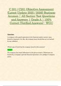 C201 &sol; C 201 Objective Assessment Exams &lpar;Latest 2025 &sol; 2026 Updates STUDY BUNDLE PACKAGE WITH SOLUTIONS&rpar; Business Acumen &vert; Questions and Answers &vert; Grade A &vert; 100&percnt; Correct &lpar;Verified Answers&rpar; - WGU