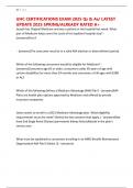 UHC CERTIFICATIONS EXAM 2025 Qs & As&sol; LATEST UPDATE 2025 SPRING&sol;ALREADY RATED A&plus;