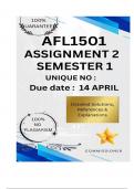 AFL1501 Assignment 2 &lpar;COMPLETE ANSWERS&rpar; Semester 1 2025 - DUE 14 April 2025