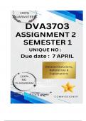 DVA3703 Assignment 2 &lpar;COMPLETE ANSWERS&rpar; Semester 1 2025 - DUE 7 April 2025