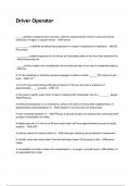 Driver Operator QUESTIONS AND CORRECT DETAILED ANSWERS 2025&sol;2026 &lpar;VERIFIED ANSWERS&rpar; &vert;ALREADY GRADED A&plus;&vert;&vert;BRAND NEW&excl;&excl;