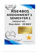 RSE4801 Assignment 1 &lpar;COMPLETE ANSWERS&rpar; 2025 - DUE 15 May 2025