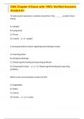 CNA Chapter 8 Exam with 100&percnt; Verified Answers Graded A&plus;
