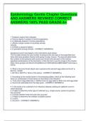 Epidemiology Gordis Chapter Questions  AND ANSWERS REVIWED CORRECT  ANSWERS 100&percnt; PASS GRADE A&plus;