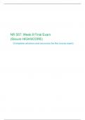 NR 507&colon; Week 8 Final Exam &lpar;Secure HIGHSCORE&rpar; &lpar;Complete solutions and resourcesforthe course exam&rpar;