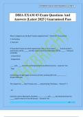 DBIA EXAM &num;3 Exam Questions And Answers &vert;Latest 2025 &vert; Guaranteed Pass