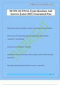 DCOM 142 FINAL Exam Questions And Answers &vert;Latest 2025 &vert; Guaranteed Pass