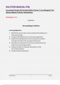 Solution Manual for  Accounting Principles 8th Canadian Edition &lpar;Volume 1&rpar; Jerry Weygandt&comma; Paul  Kimmel&comma; Barbara Trenholm&comma; Valerie Warren All Chapters 1-10