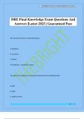 DRE Final Knowledge Exam Questions And Answers &vert;Latest 2025 &vert; Guaranteed Pass