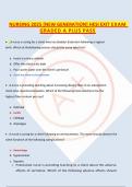 NURSING 2025 &lbrack;NEW GENERATION&rsqb; HESI EXIT EXAM GRADED A PLUS PASS