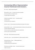 Contracting Officer Representative Course Final Exam And Answers&period;