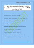 FAE &lpar;Fire Apparatus Engineer&rpar; Illinois Exam Questions And Answers &vert;Latest 2025 &vert; Guaranteed Pass