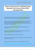 Fitour Group Exercise Certification Exam Questions And Answers &vert;Latest 2025 &vert; Guaranteed Pass