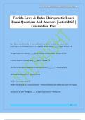 Florida Laws & Rules Chiropractic Board Exam Questions And Answers &vert;Latest 2025 &vert; Guaranteed Pass