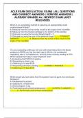 ACLS EXAM 2025 &lpar;ACTUAL EXAM&rpar; &vert; ALL QUESTIONS AND CORRECT ANSWERS &vert; VERIFIED ANSWERS &vert; ALREADY GRADED A&plus; &vert; NEWEST EXAM &lpar;JUST RELEASED&rpar;