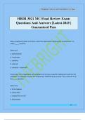 HRIR 3021 MC Final Review Exam Questions And Answers &vert;Latest 2025 &vert; Guaranteed Pass