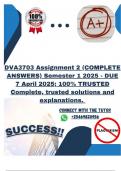 DVA3703 Assignment 2 &lpar;COMPLETE ANSWERS&rpar; Semester 1 2025 - DUE 7 April 2025
