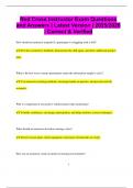 Red Cross Instructor Exam Questions and Answers &vert; Latest Version &vert; 2025&sol;2026  &vert; Correct & Verified