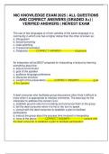 NIC KNOWLEDGE EXAM 2025 &vert; ALL QUESTIONS AND CORRECT ANSWERS &lpar;GRADED A&plus;&rpar; &vert; VERIFIED ANSWERS &vert; NEWEST EXAM