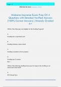 Alabama Insurance Exam Prep CH 4 Questions with Detailed Verified Answers  &lpar;100&percnt; Correct Answers&rpar; &sol;Already Graded  A&plus;