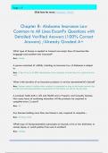 Chapter 8- Alabama Insurance Law  Common to All Lines ExamFx Questions with  Detailed Verified Answers &lpar;100&percnt; Correct  Answers&rpar; &sol;Already Graded A&plus;