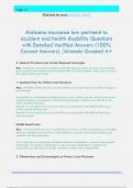 Alabama insurance law pertinent to  accident and health disability Questions  with Detailed Verified Answers &lpar;100&percnt;  Correct Answers&rpar; &sol;Already Graded A&plus;