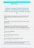 Alabama Insurance&colon; Property and Casualty Test Questions with Detailed Verified Answers &lpar;100&percnt; Correct Answers&rpar; &sol;Already Graded A&plus;