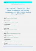 ARMY ELECTRICAL EXPLOSIVES SAFETY  &lpar;Ammo 28&rpar; Questions with Detailed  Verified Answers &lpar;100&percnt; Correct Answers&rpar;  &sol;Already Graded A&plus;