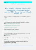Army Electrical Explosives Safety &lpar;Ammo28&rpar; Questions with Detailed Verified  Answers &lpar;100&percnt; Correct Answers&rpar; &sol;Already  Graded A&plus;