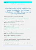 Army Electrical Explosives Safety Course  &lpar;Ammo 28&rpar; Questions with Detailed  Verified Answers &lpar;100&percnt; Correct Answers&rpar;  &sol;Already Graded A&plus;