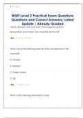 WSET Level 2 Practical Exam Questions  Questions and Correct Answers&sol; Latest  Update &sol; Already Graded