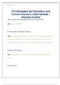 S13 standpipe test Questions and  Correct Answers&sol; Latest Update &sol;  Already Graded
