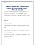 PN3006 Final Exam Questions and  Correct Answers&sol; Latest Update &sol;  Already Graded