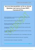 NCCCO TSS MANITEX ACTUAL EXAM Questions And Answers &vert;Latest 2025 &vert; Guaranteed Pass