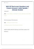 NSG Questions and Correct Answers&sol; Latest Update &sol; Already Graded